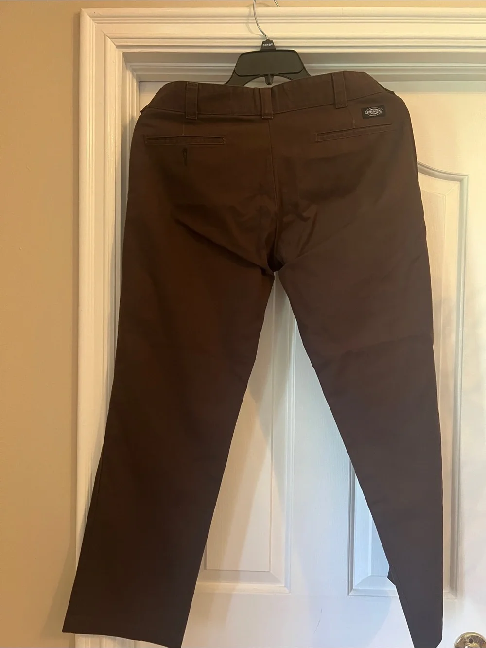 Dickies Men’s Dark Brown Straight-Leg Chinos